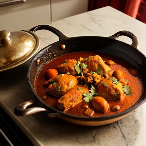 Traditional Moroccan chicken Tagine